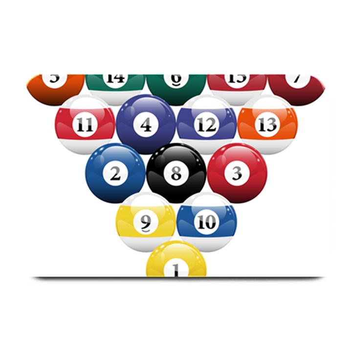 Racked Billiard Pool Balls Plate Mats