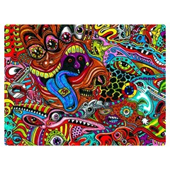 Art Color Dark Detail Monsters Psychedelic Two Sides Premium Plush Fleece Blanket (extra Small) by Ket1n9