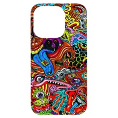 Art Color Dark Detail Monsters Psychedelic Iphone 14 Pro Black Uv Print Case by Ket1n9