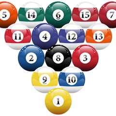 Racked Billiard Pool Balls Play Mat (square) by Ket1n9