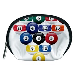 Racked Billiard Pool Balls Accessory Pouch (medium)