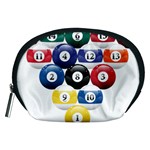 Racked Billiard Pool Balls Accessory Pouch (Medium) Front