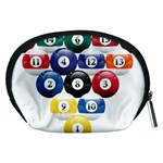 Racked Billiard Pool Balls Accessory Pouch (Medium) Back