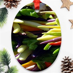 Bright Peppers Ornament (oval) by Ket1n9