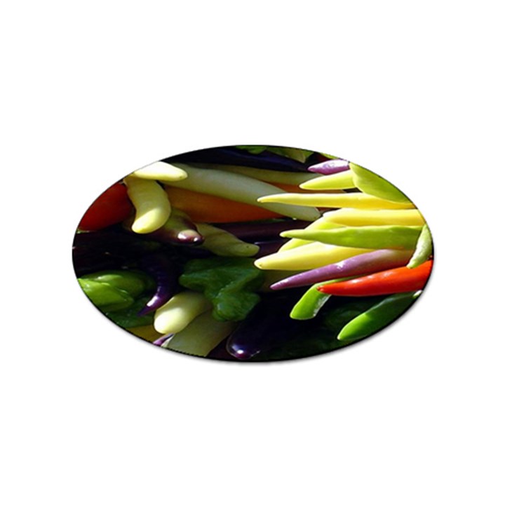 Bright Peppers Sticker Oval (10 pack)