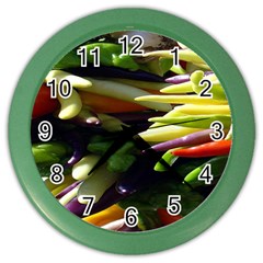 Bright Peppers Color Wall Clock by Ket1n9