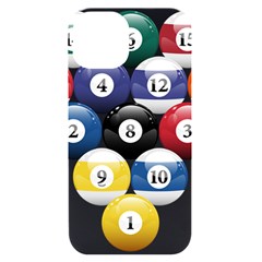 Racked Billiard Pool Balls Iphone 14 Black Uv Print Case by Ket1n9