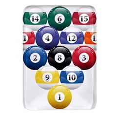 Racked Billiard Pool Balls Rectangular Glass Fridge Magnet (4 Pack) by Ket1n9