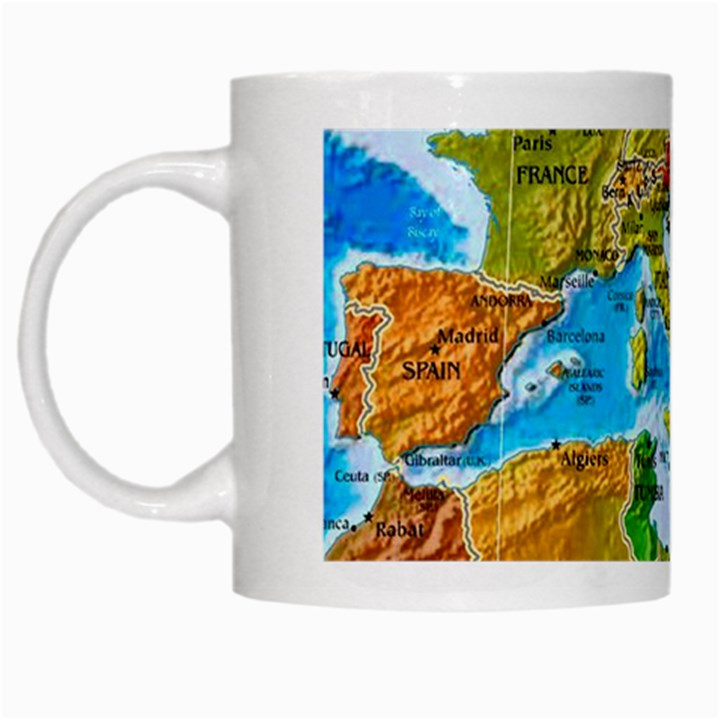 World Map White Mug