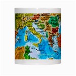 World Map White Mug Center