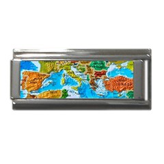 World Map Superlink Italian Charm (9mm)