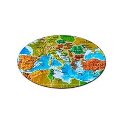 World Map Sticker Oval (100 Pack) by Ket1n9