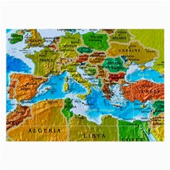 World Map Large Glasses Cloth (2 Sides) by Ket1n9