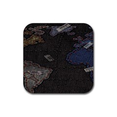 World Map Rubber Coaster (square) by Ket1n9