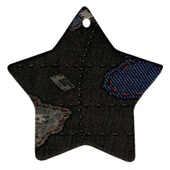 World Map Star Ornament (two Sides) by Ket1n9