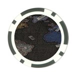 World Map Poker Chip Card Guard Front