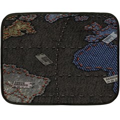 World Map Two Sides Fleece Blanket (mini) by Ket1n9