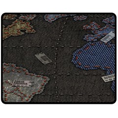 World Map Fleece Blanket (medium) by Ket1n9