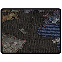 World Map Two Sides Fleece Blanket (large) by Ket1n9