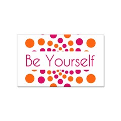 Be Yourself Pink Orange Dots Circular Sticker Rectangular (100 Pack) by Ket1n9