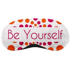 Be Yourself Pink Orange Dots Circular Sleep Mask by Ket1n9