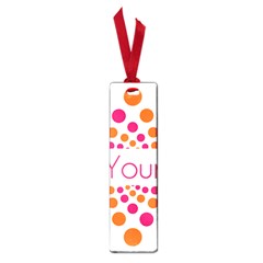 Be Yourself Pink Orange Dots Circular Small Book Marks