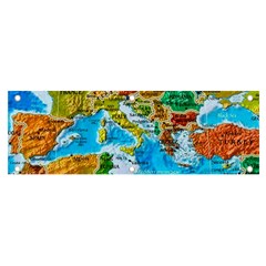 World Map Banner And Sign 6  X 2  by Ket1n9