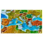 World Map Banner and Sign 7  x 4  Front