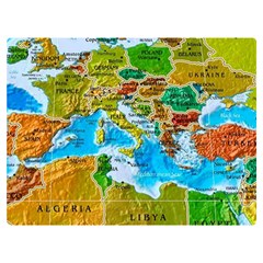 World Map Two Sides Premium Plush Fleece Blanket (extra Small) by Ket1n9