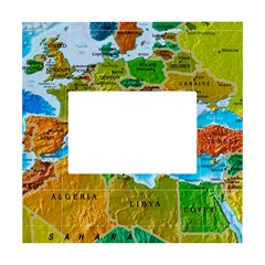 World Map White Box Photo Frame 4  X 6  by Ket1n9