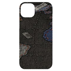 World Map Iphone 14 Plus Black Uv Print Case by Ket1n9