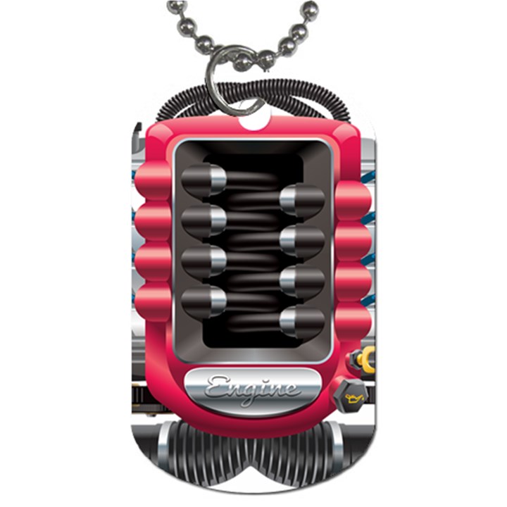 Car Engine Dog Tag (One Side)