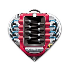 Car Engine Dog Tag Heart (two Sides) by Ket1n9