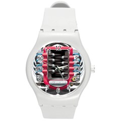 Car Engine Round Plastic Sport Watch (m) by Ket1n9