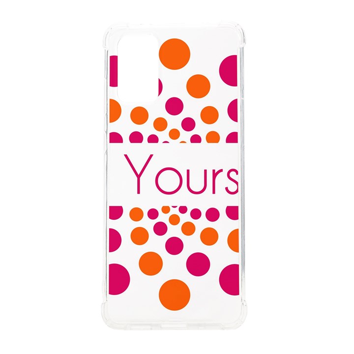 Be Yourself Pink Orange Dots Circular Samsung Galaxy S20Plus 6.7 Inch TPU UV Case