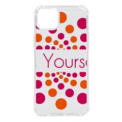 Be Yourself Pink Orange Dots Circular Iphone 14 Plus Tpu Uv Print Case by Ket1n9