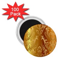 Golden Pattern Vintage Gradient Vector 1 75  Magnets (100 Pack)  by Ket1n9