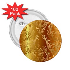 Golden Pattern Vintage Gradient Vector 2 25  Buttons (100 Pack)  by Ket1n9