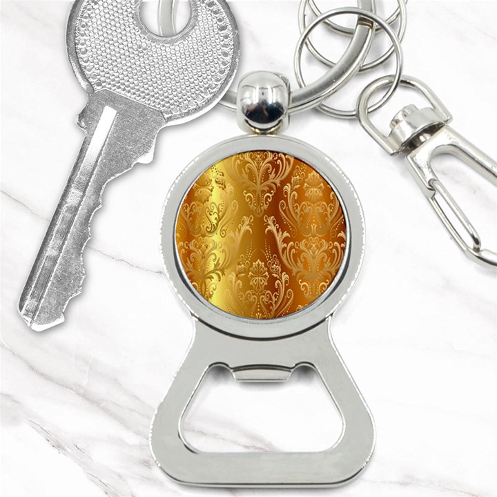 Golden Pattern Vintage Gradient Vector Bottle Opener Key Chain