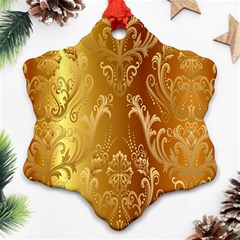 Golden Pattern Vintage Gradient Vector Ornament (snowflake) by Ket1n9