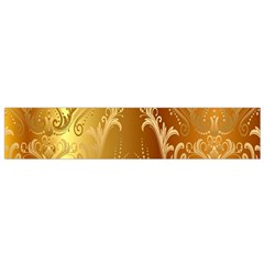 Golden Pattern Vintage Gradient Vector Small Premium Plush Fleece Scarf by Ket1n9