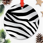 White Tiger Skin Ornament (Round) Front