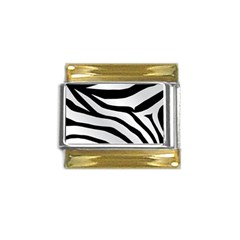 White Tiger Skin Gold Trim Italian Charm (9mm) by Ket1n9