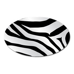 White Tiger Skin Oval Magnet by Ket1n9