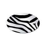 White Tiger Skin Sticker Oval (100 pack) Front