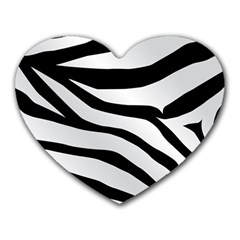 White Tiger Skin Heart Mousepad by Ket1n9