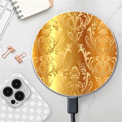 Golden Pattern Vintage Gradient Vector Wireless Fast Charger(white) by Ket1n9