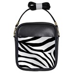 White Tiger Skin Girls Sling Bag Front