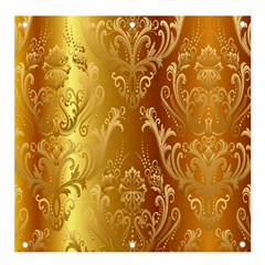 Golden Pattern Vintage Gradient Vector Banner And Sign 4  X 4  by Ket1n9