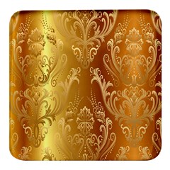 Golden Pattern Vintage Gradient Vector Square Glass Fridge Magnet (4 Pack) by Ket1n9